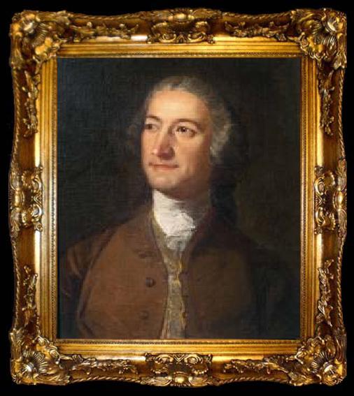 framed  Richard Wilson Portrait of Francesco Zuccarelli (1702-1788), Italian painter, ta009-2